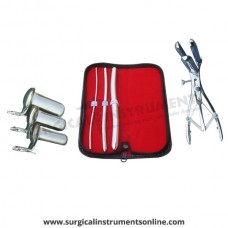 Hegar uterine dilator 3 pieces set,3-4, 7-8, 13-14, mathieu speculum, collin 3pcs